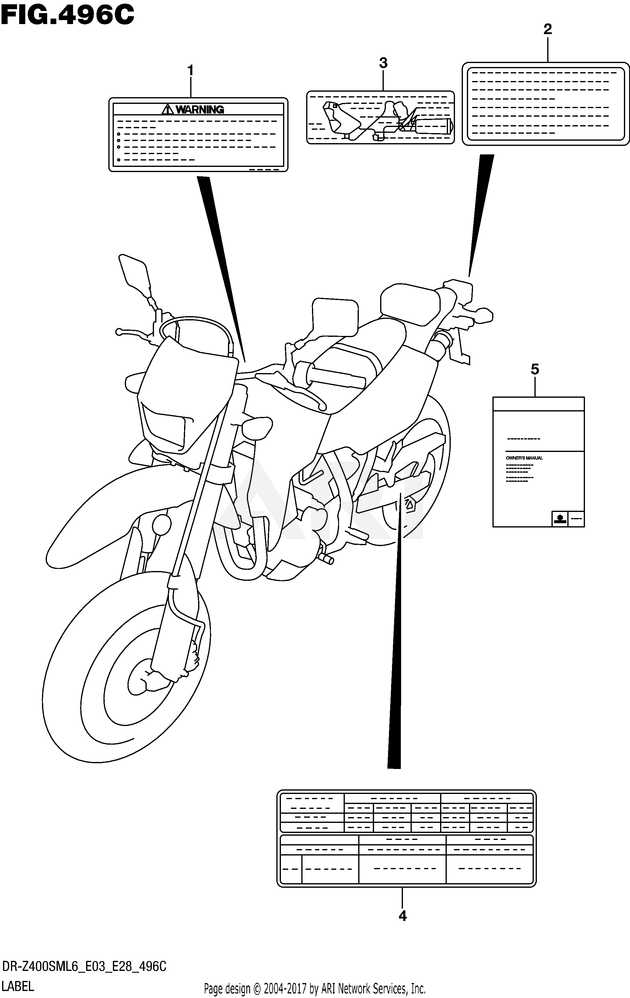 LABEL (DR-Z400SML6 E33)