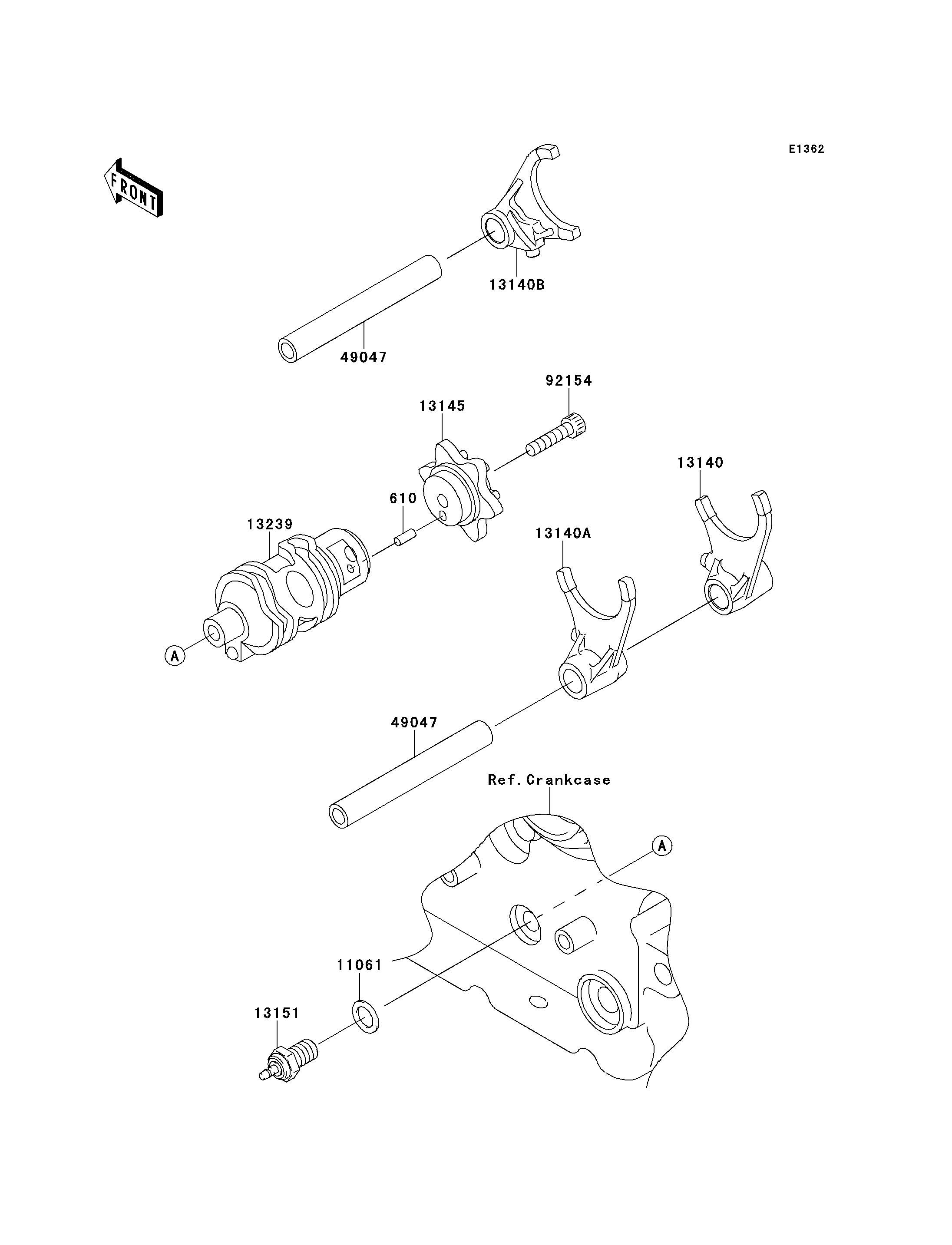 Gear Change Drum/Shift Fork(s)