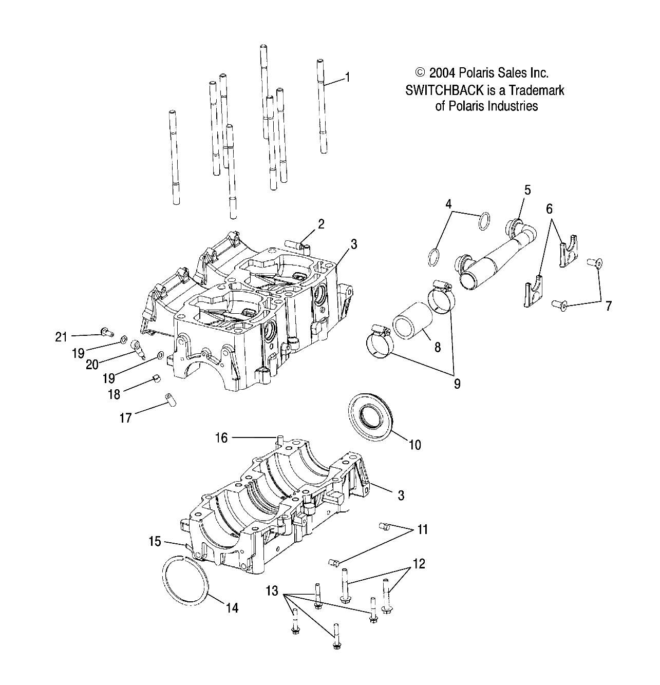 CRANKCASE (800) - S05NS8CS/CSA (4992809280D05)