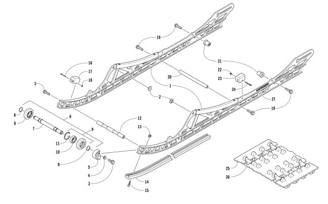 SLIDE RAIL AND TRACK ASSEMBLY