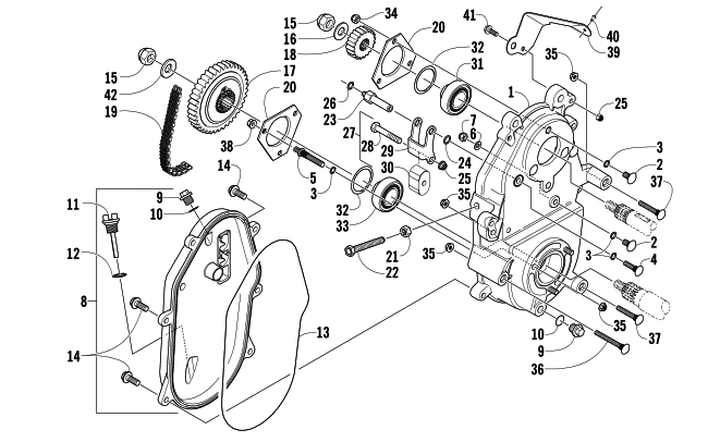 DRIVE/DROPCASE ASSEMBLY