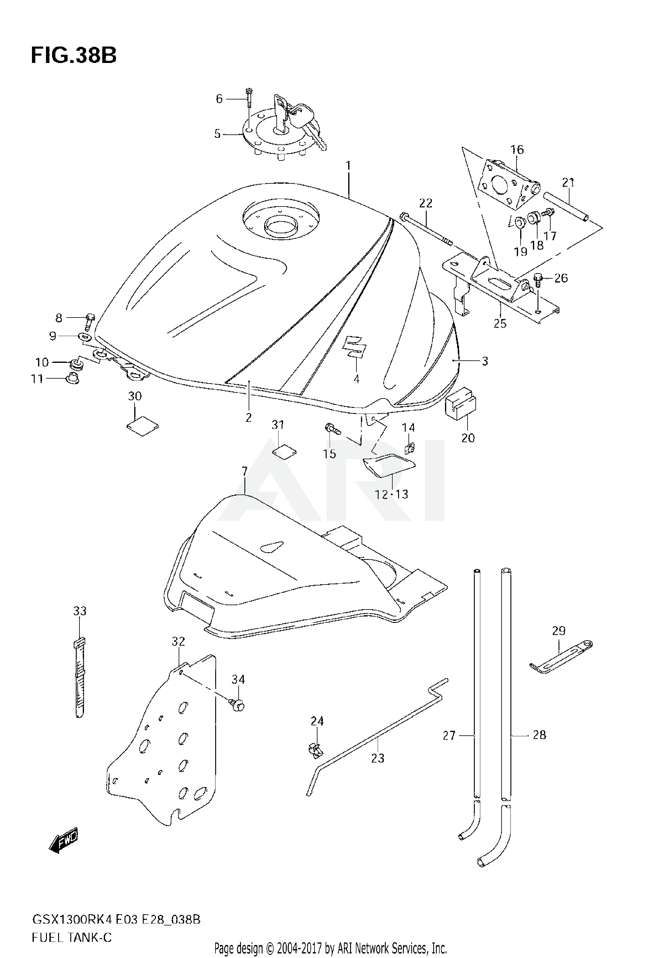 FUEL TANK (GSX1300RK6)