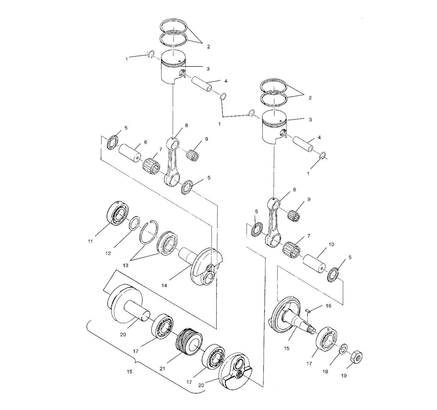 PISTON and CRANKSHAFT - S00SU4BS (4953955395c009)