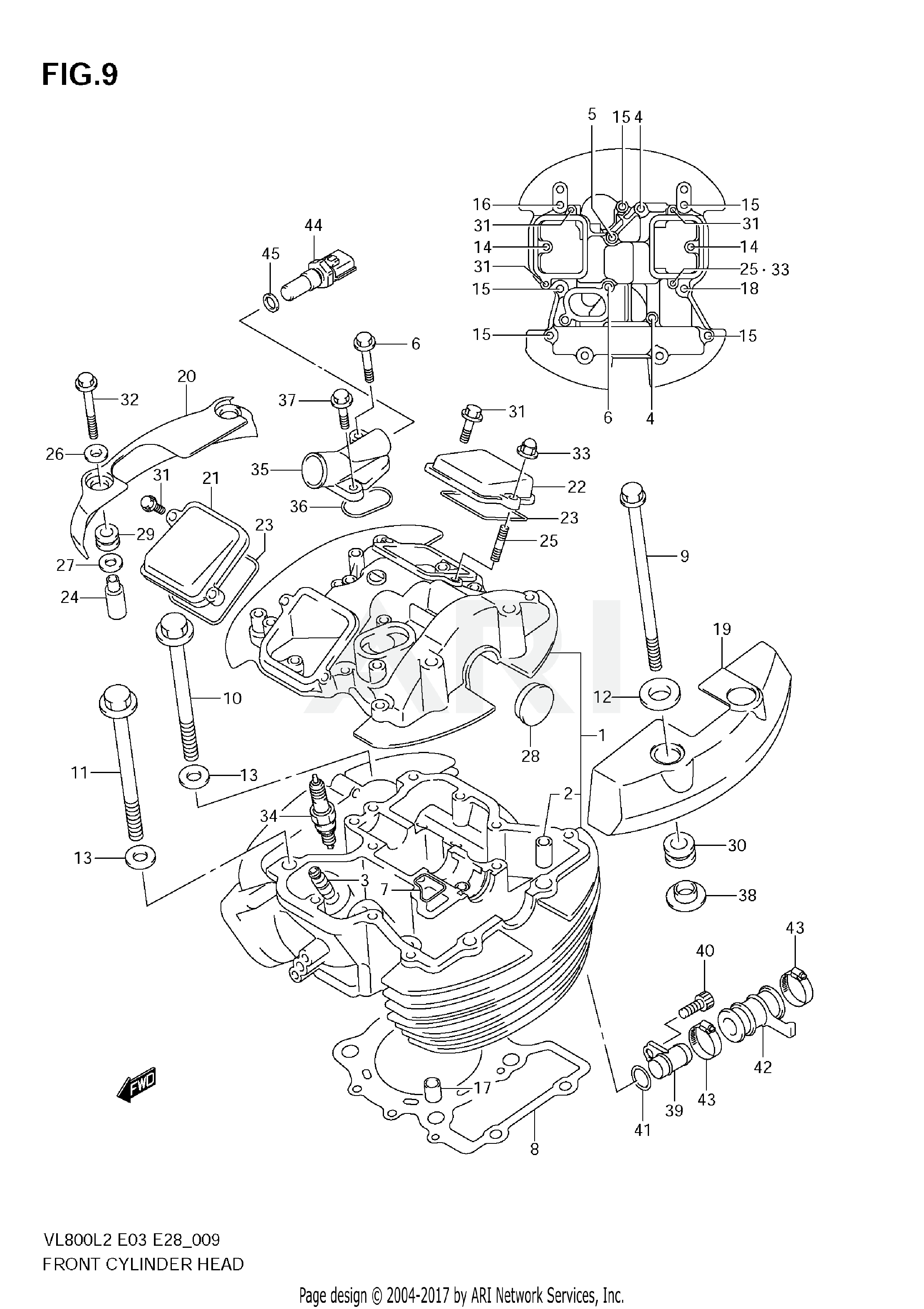 FRONT CYLINDER HEAD (VL800T  E28)