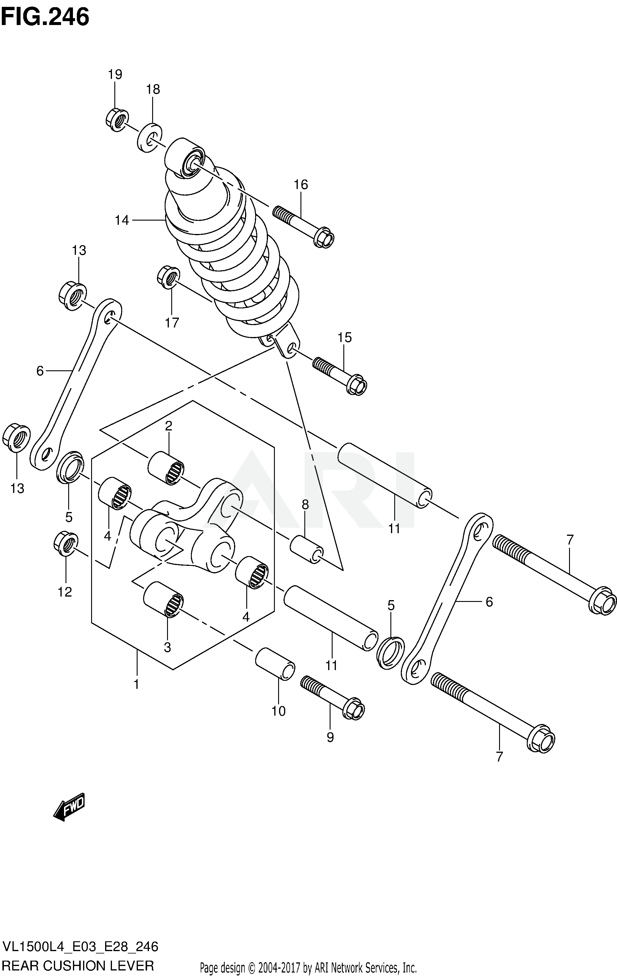 REAR CUSHION LEVER (VL1500BL4 E33)