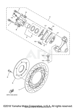 REAR BRAKE CALIPER