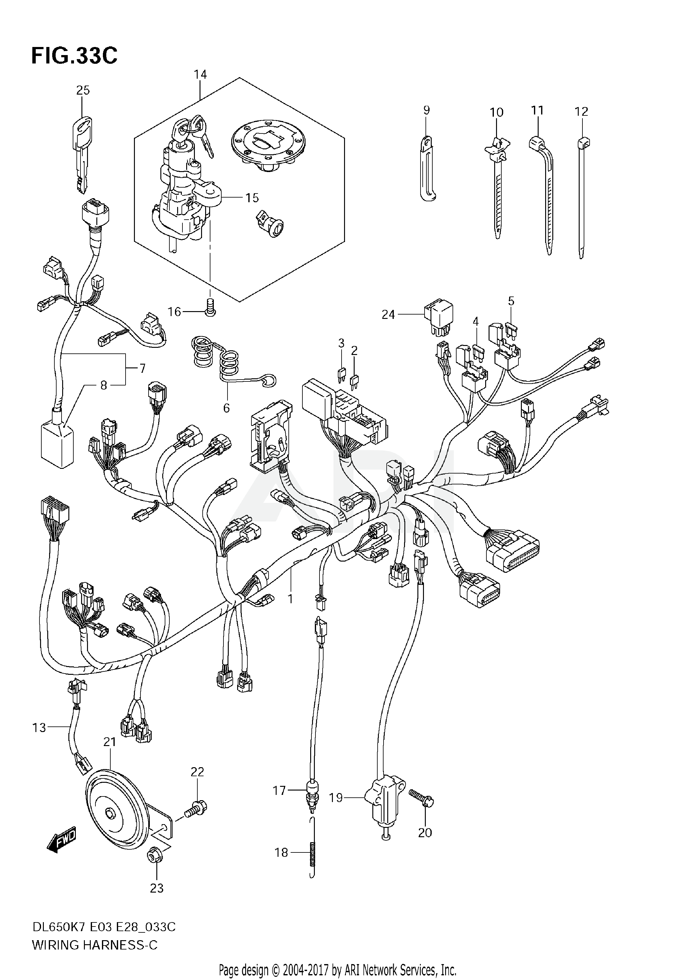 WIRING HARNESS (DL650AK8/AK9)