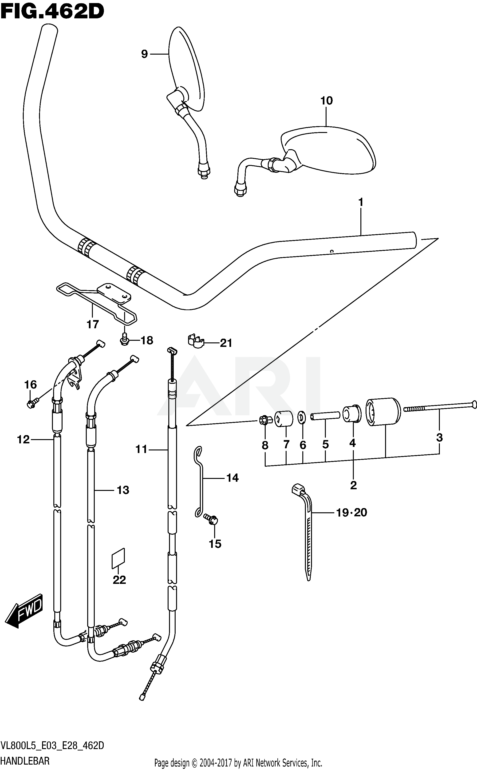 HANDLEBAR (VL800TL5 E28)