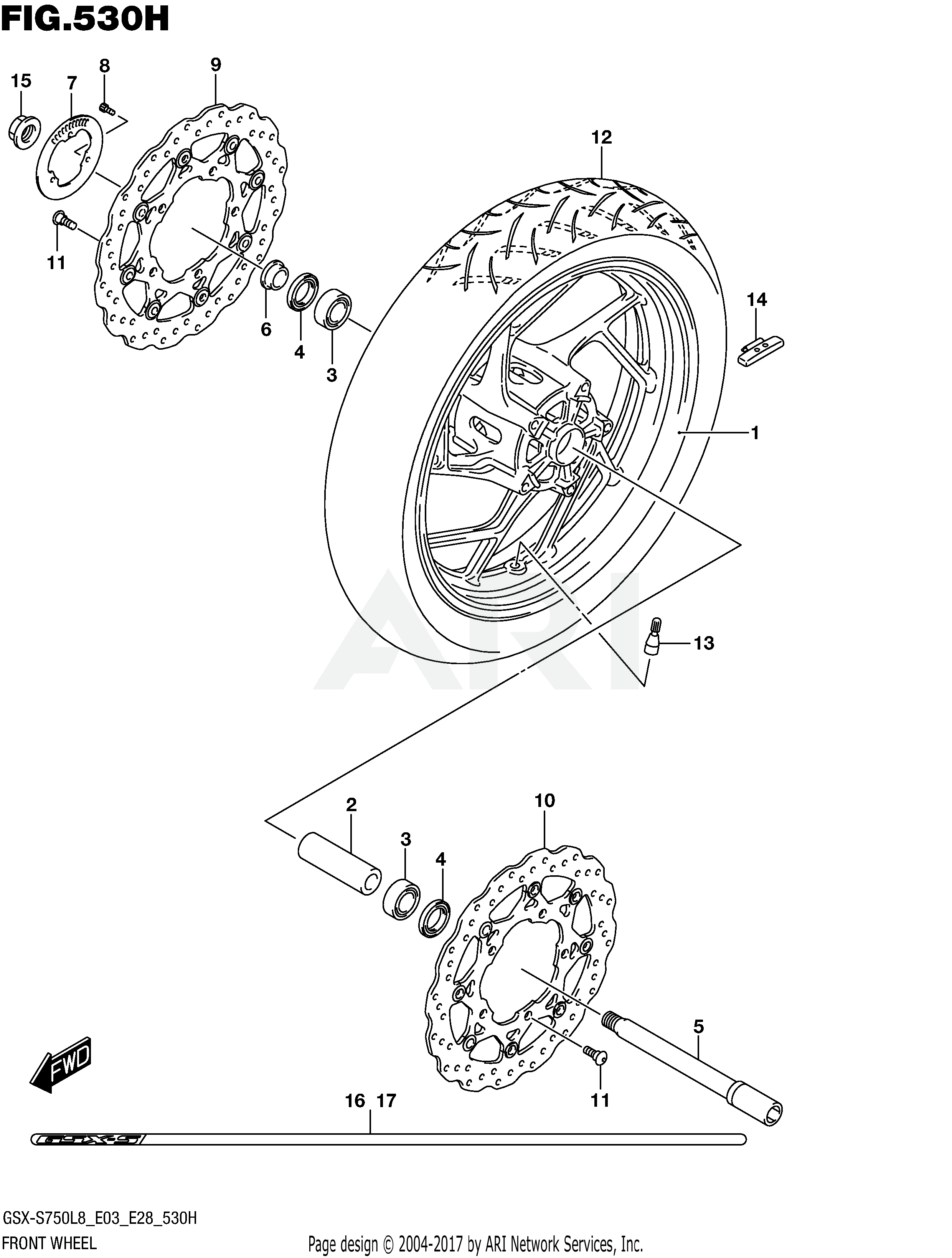 FRONT WHEEL (GSX-S750AZL8 E33)