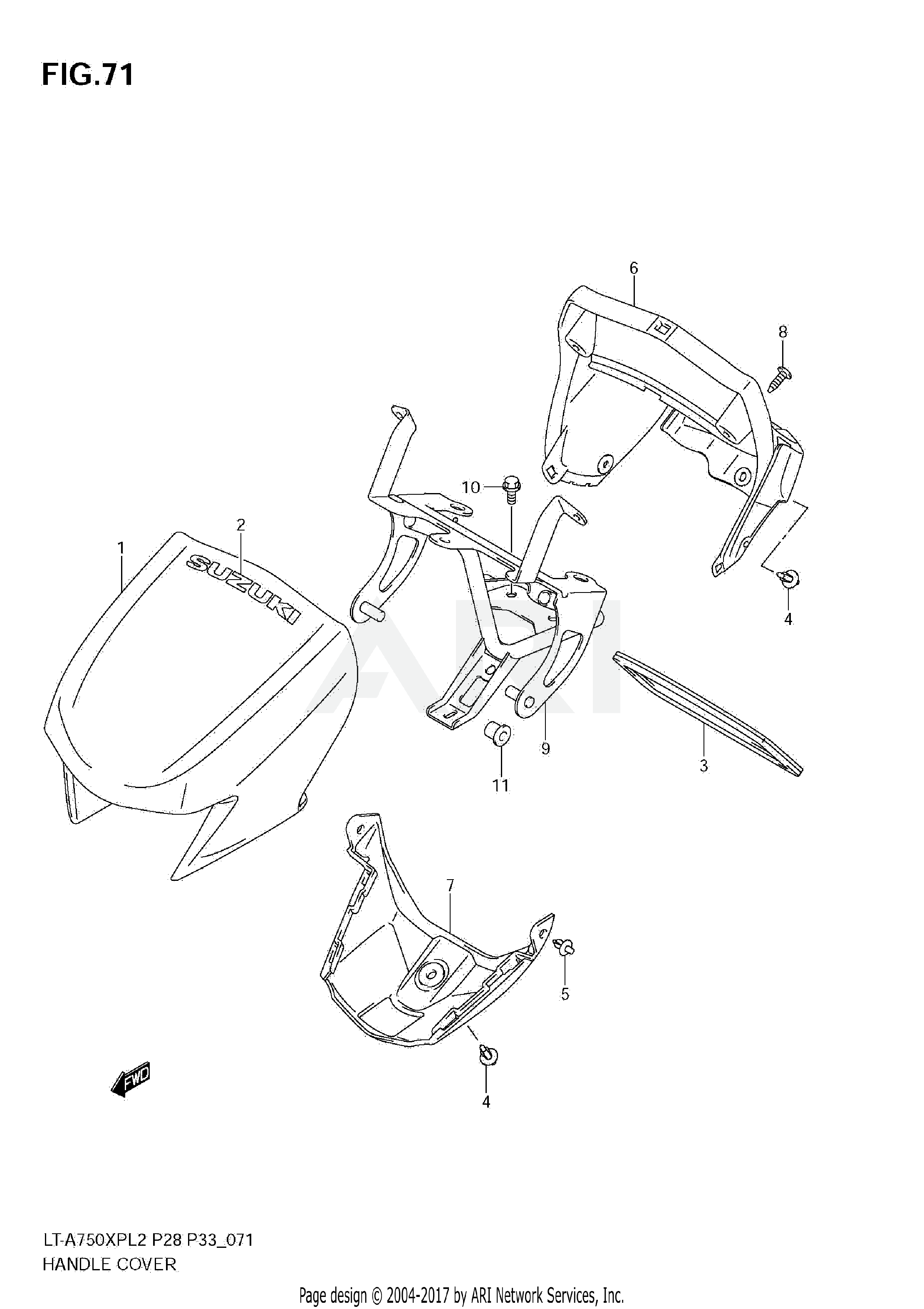 HANDLE COVER (LT-A750XPZL2 E33)