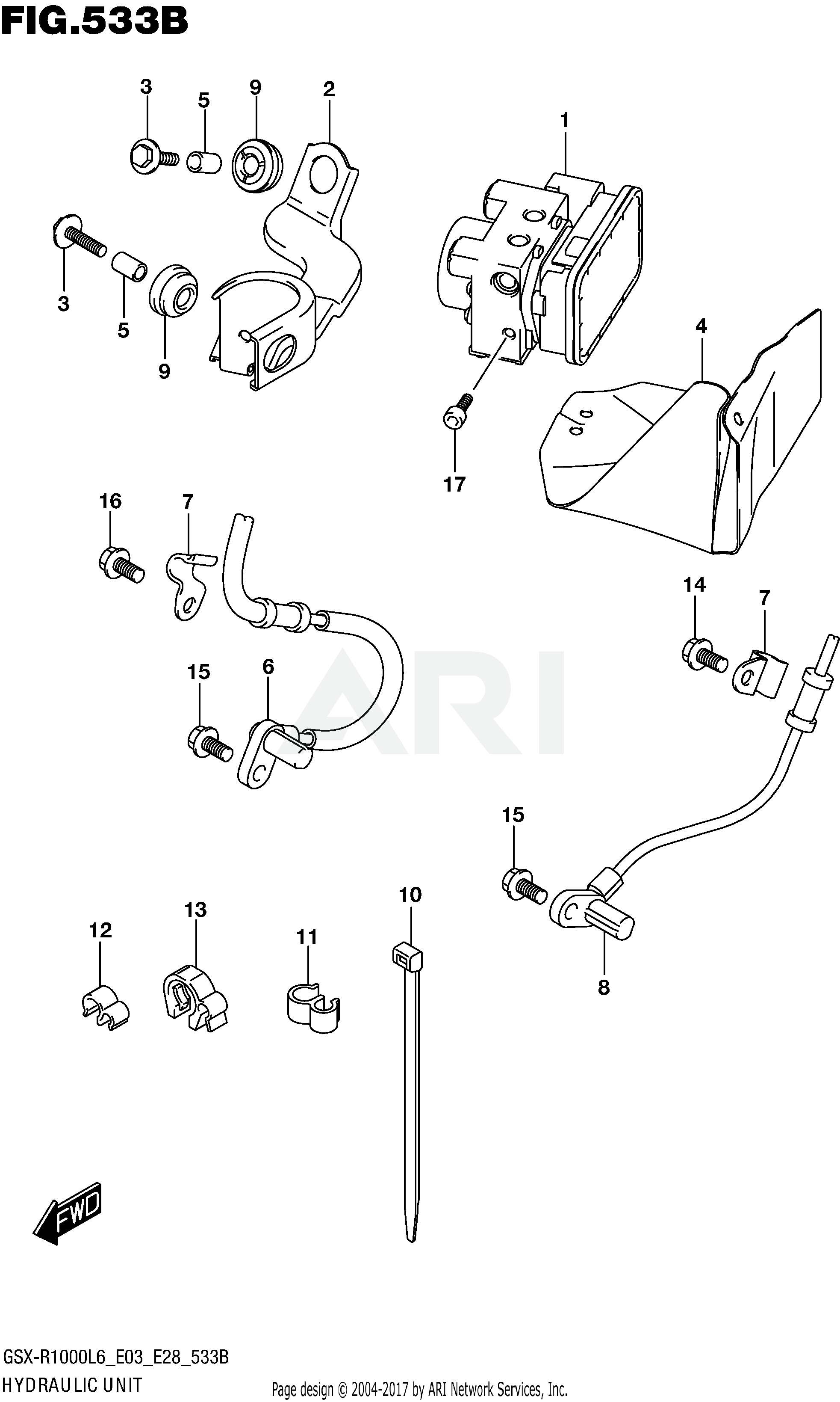 HYDRAULIC UNIT (GSX-R1000AL6 E33)