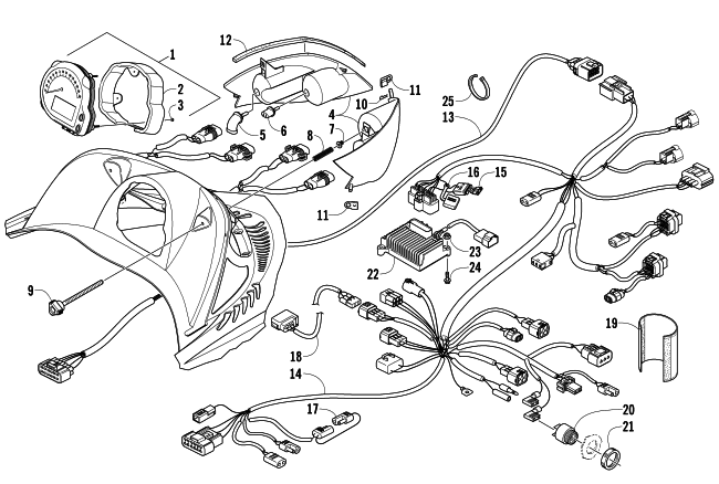 HEADLIGHT, INSTRUMENTS, AND WIRING ASSEMBLIES