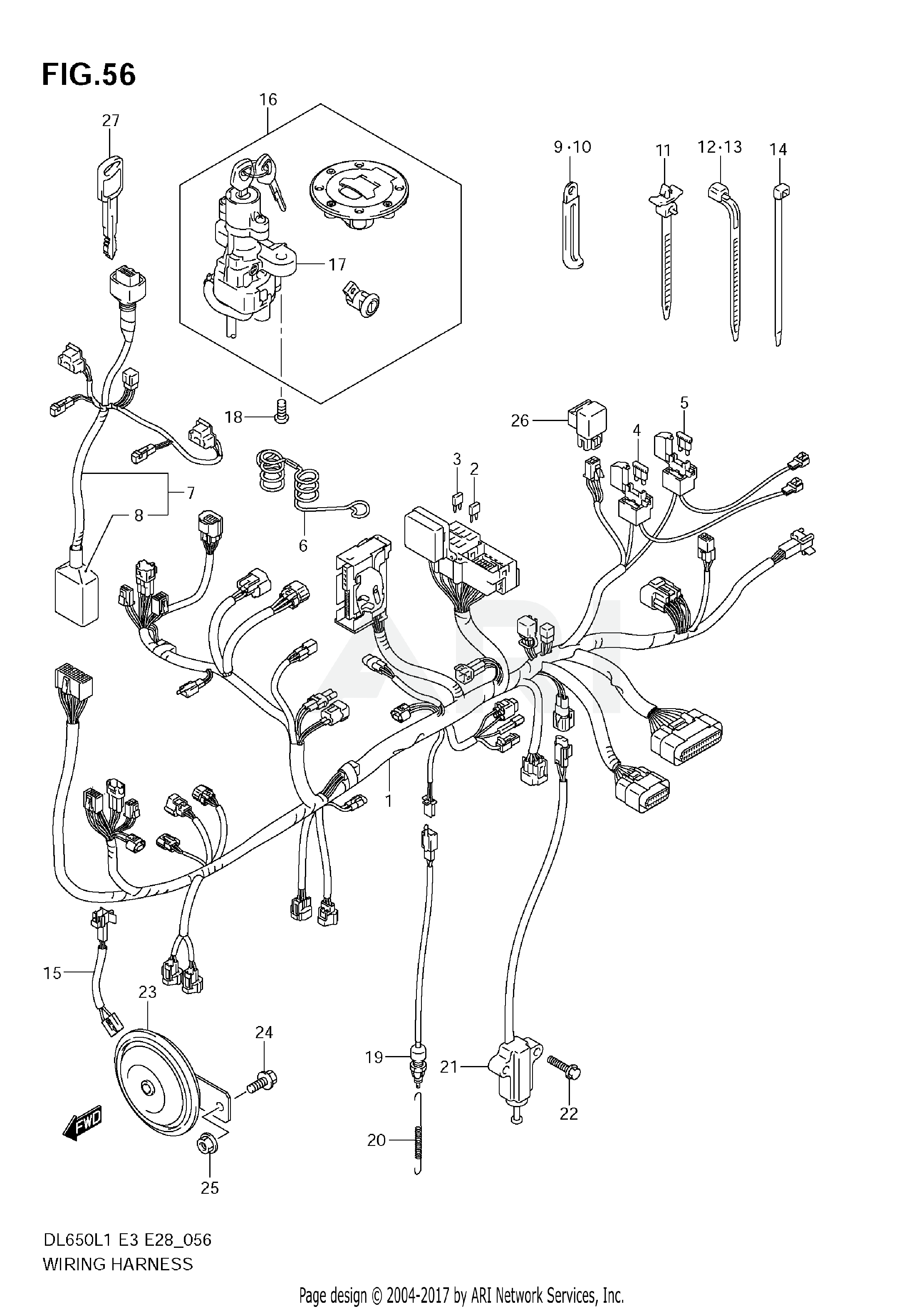 WIRING HARNESS (DL650A L1 E3)