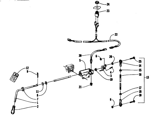 REVERSE SHIFT LEVER ASSEMBLY