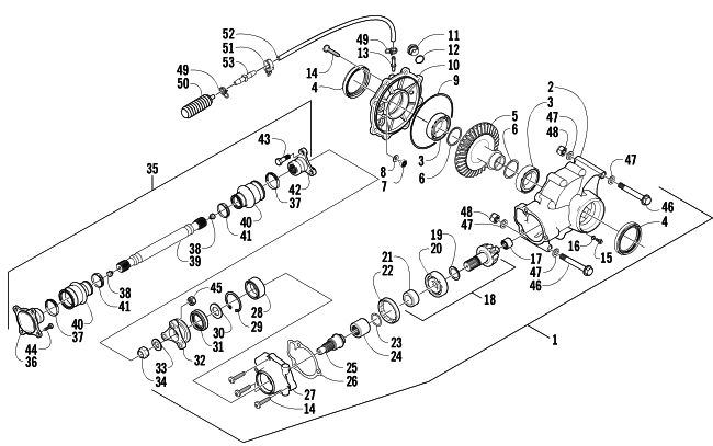 REAR DRIVE GEARCASE ASSEMBLY