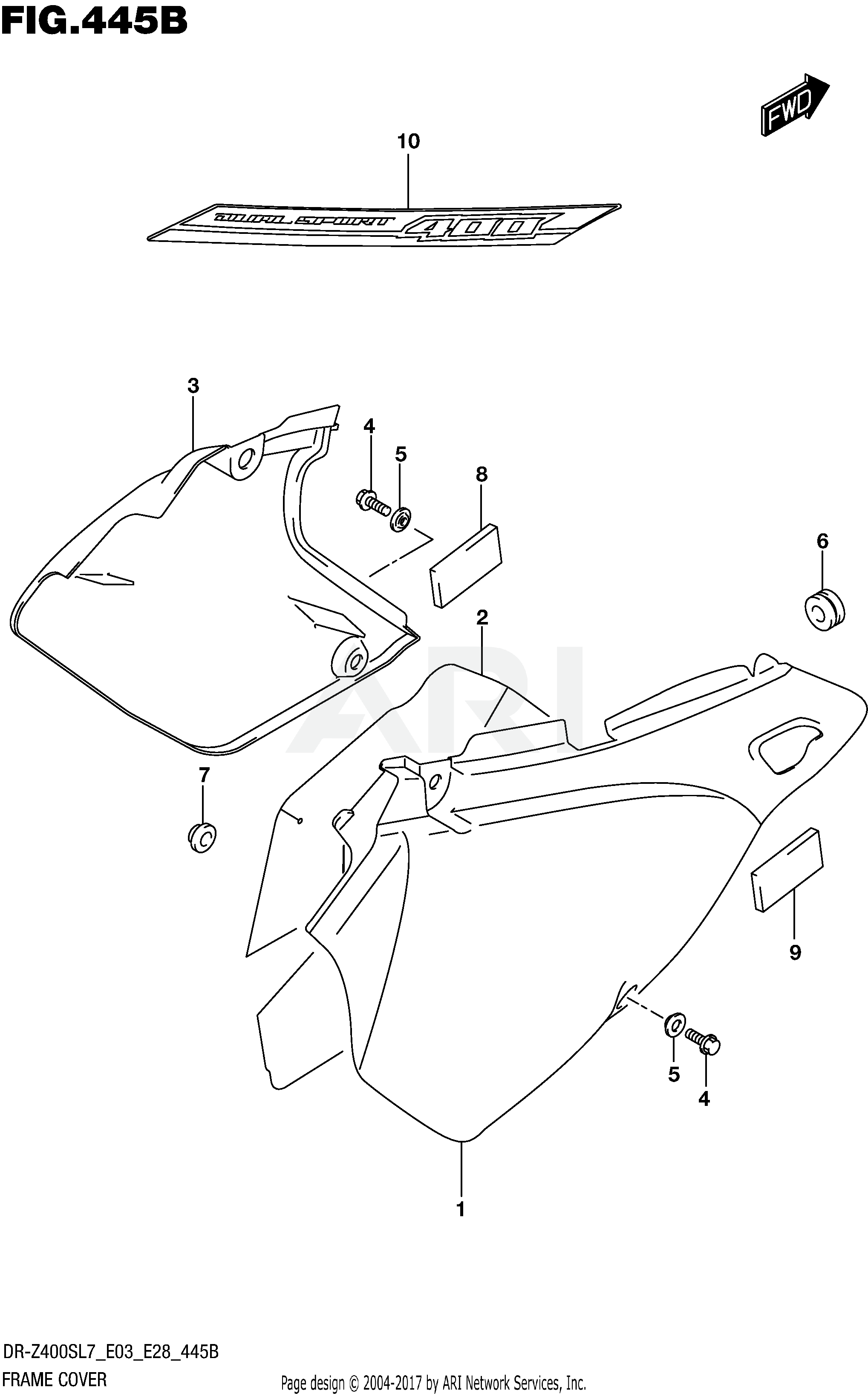 FRAME COVER (DR-Z400SL7 E28)