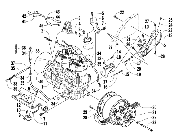 ENGINE AND RELATED PARTS