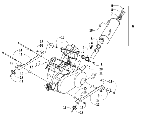 ENGINE AND EXHAUST