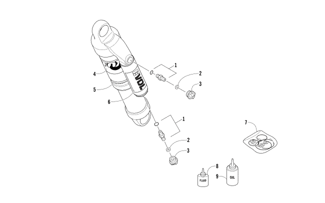 REAR SUSPENSION FRONT ARM SHOCK ABSORBER