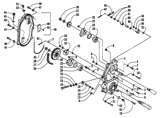 DRIVE/DROPCASE ASSEMBLY