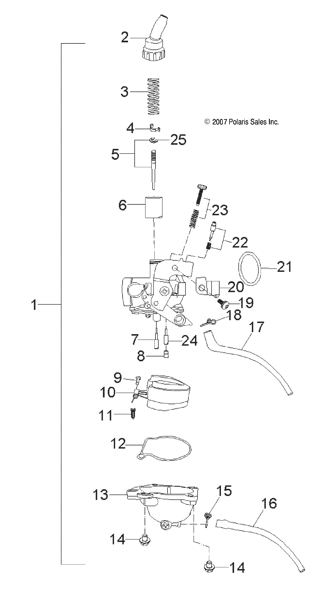 ENGINE, CARBURETOR - A11KA05AB/AD (49ATVCARB09OUT90)