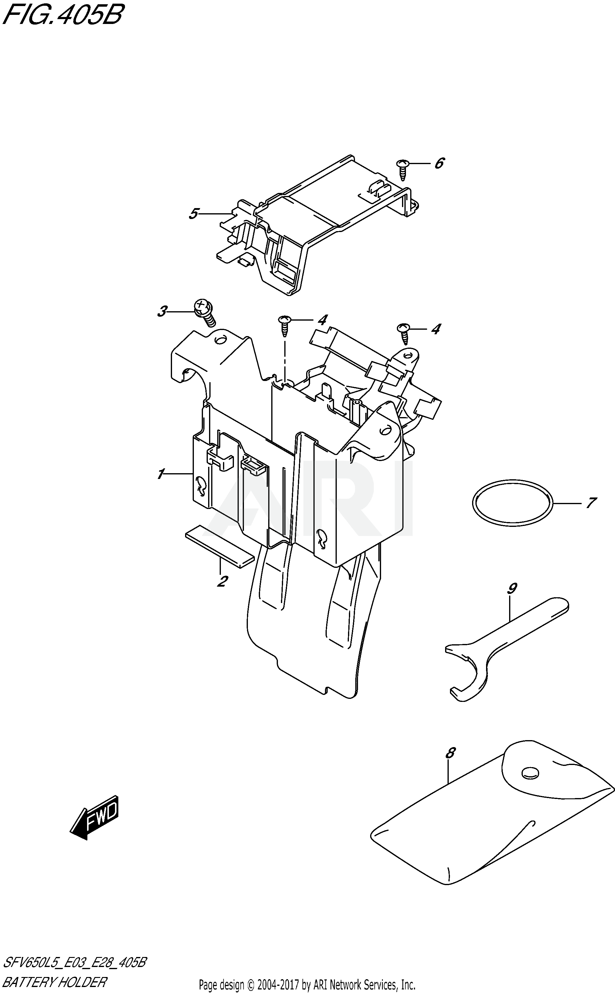 BATTERY HOLDER (SFV650L5 E28)