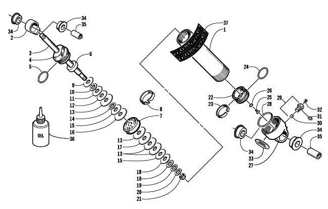 REAR SUSPENSION REAR ARM SHOCK ABSORBER