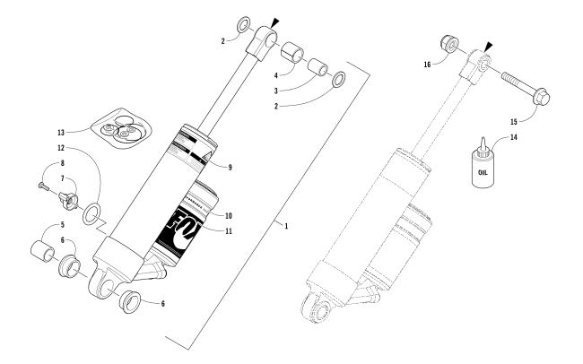 REAR SUSPENSION REAR ARM SHOCK ABSORBER