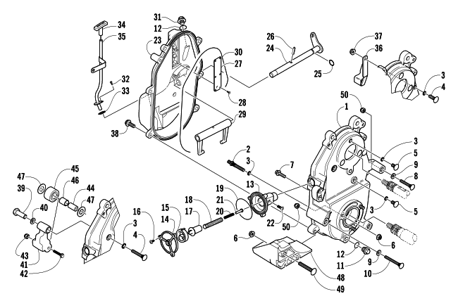 DROPCASE AND CHAIN TENSION ASSEMBLY