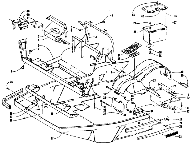 BELLY PAN AND FRONT FRAME