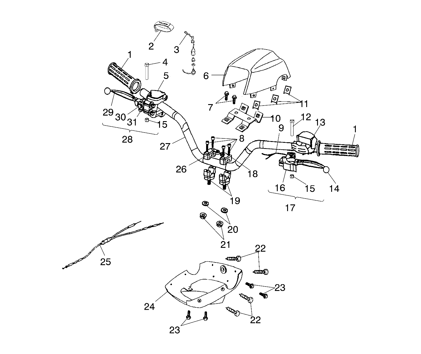 HANDLEBAR - A02FA09CA/CB/CC (4970887088B11)