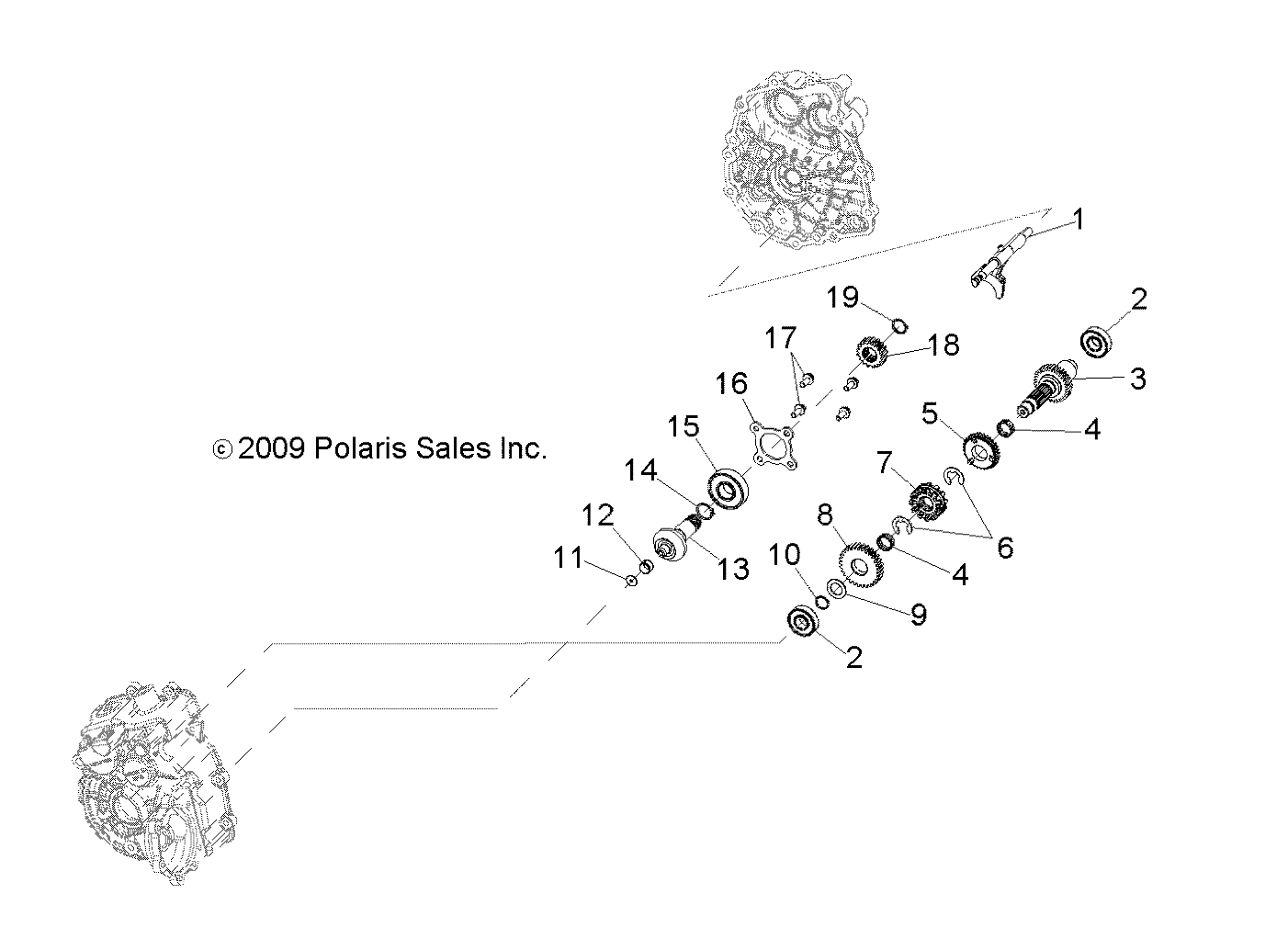 DRIVE TRAIN, MAIN GEARCASE INTERNALS - A10NG50FA (49ATVTRANSINTL1332729)