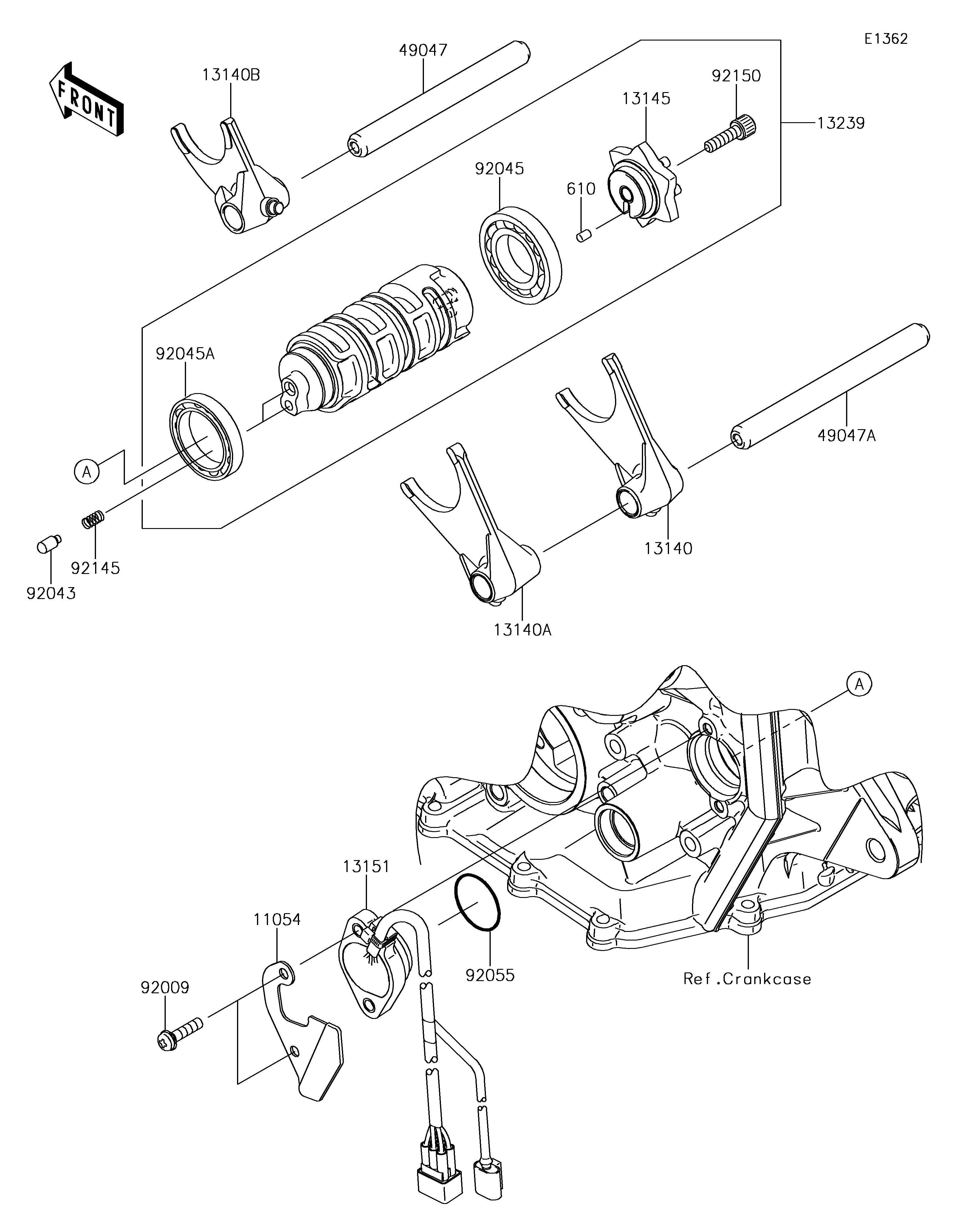 Gear Change Drum/Shift Fork(s)