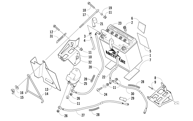 BATTERY AND TRAY ASSEMBLY