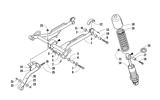 REAR SUSPENSION FRONT ARM ASSEMBLY