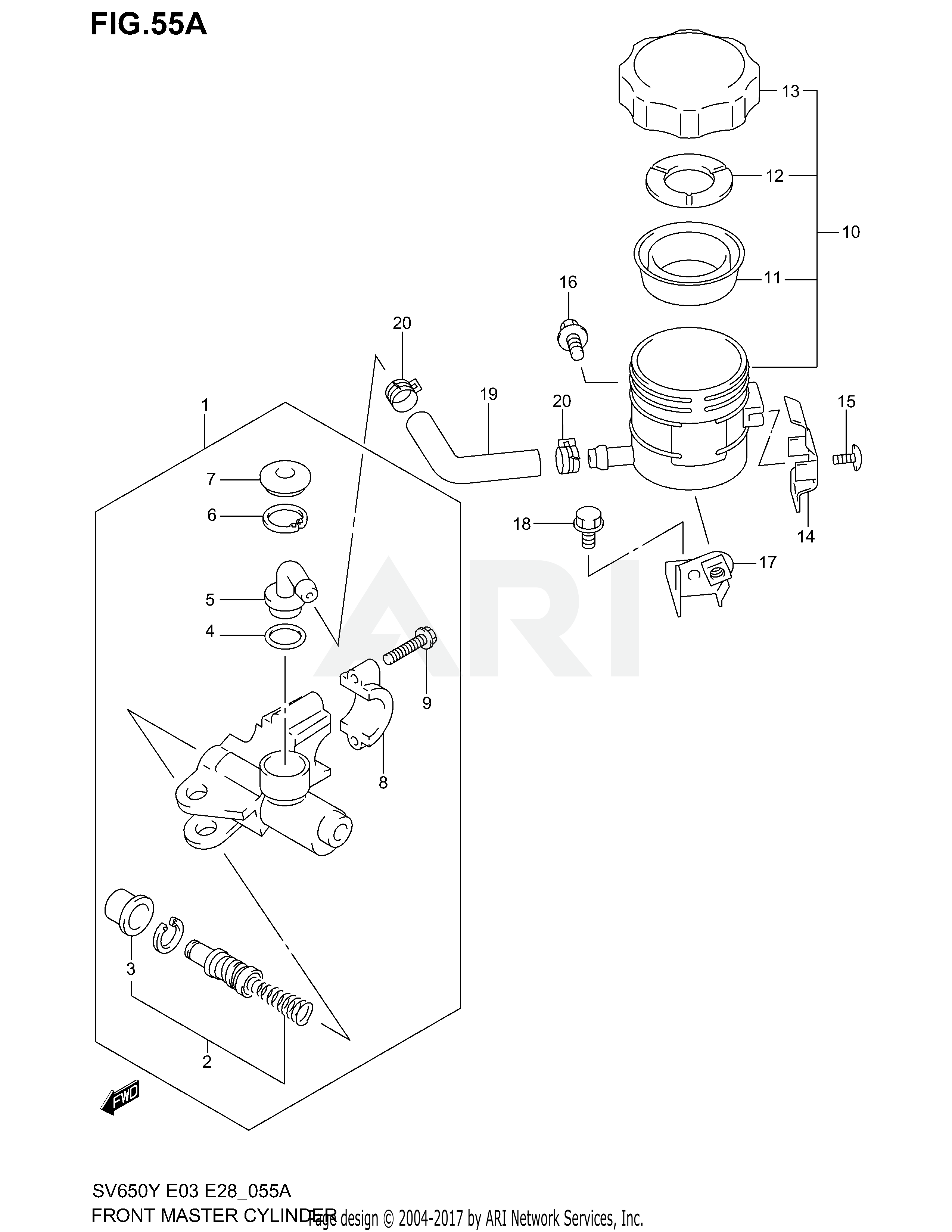 FRONT MASTER CYLINDER (SV650SX/SY/SK1/SK2)