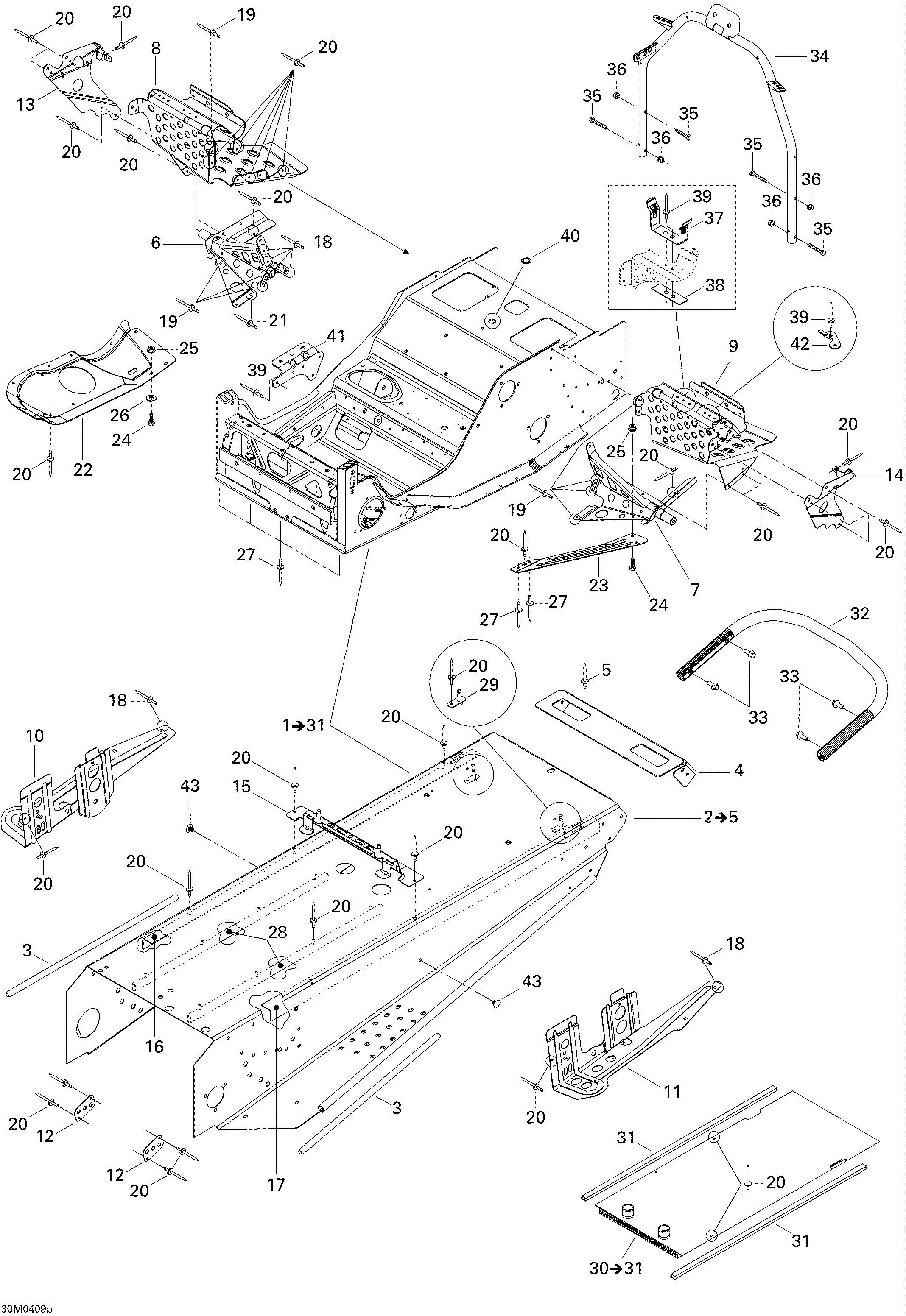 Frame (1 Passenger Seat)