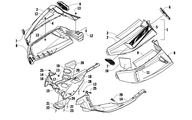 SKID PLATE AND SIDE PANEL ASSEMBLY