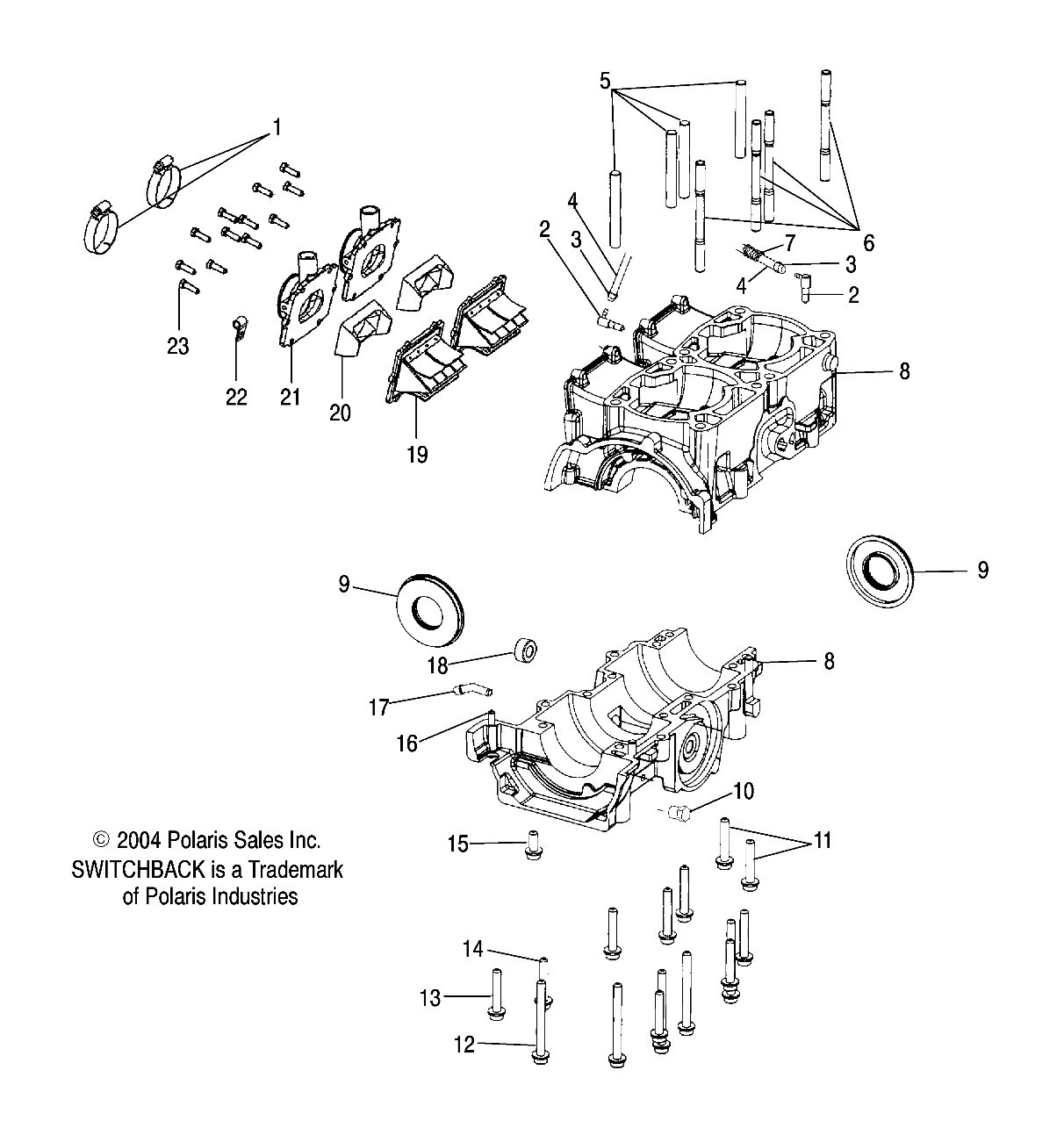 CRANKCASE (600) - S05NS6ES/ESA (4992809280C10)