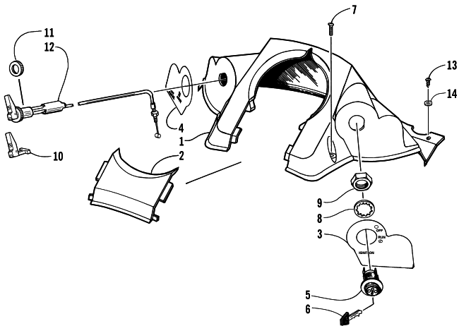 CONSOLE AND SWITCH ASSEMBLY