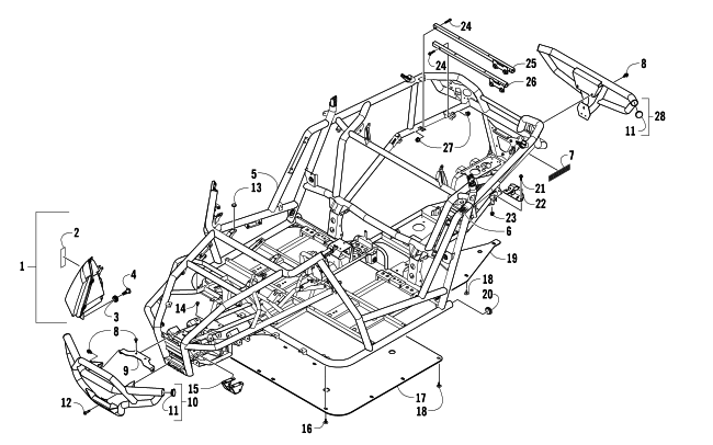 FRAME, HEADLIGHTS, AND RELATED PARTS