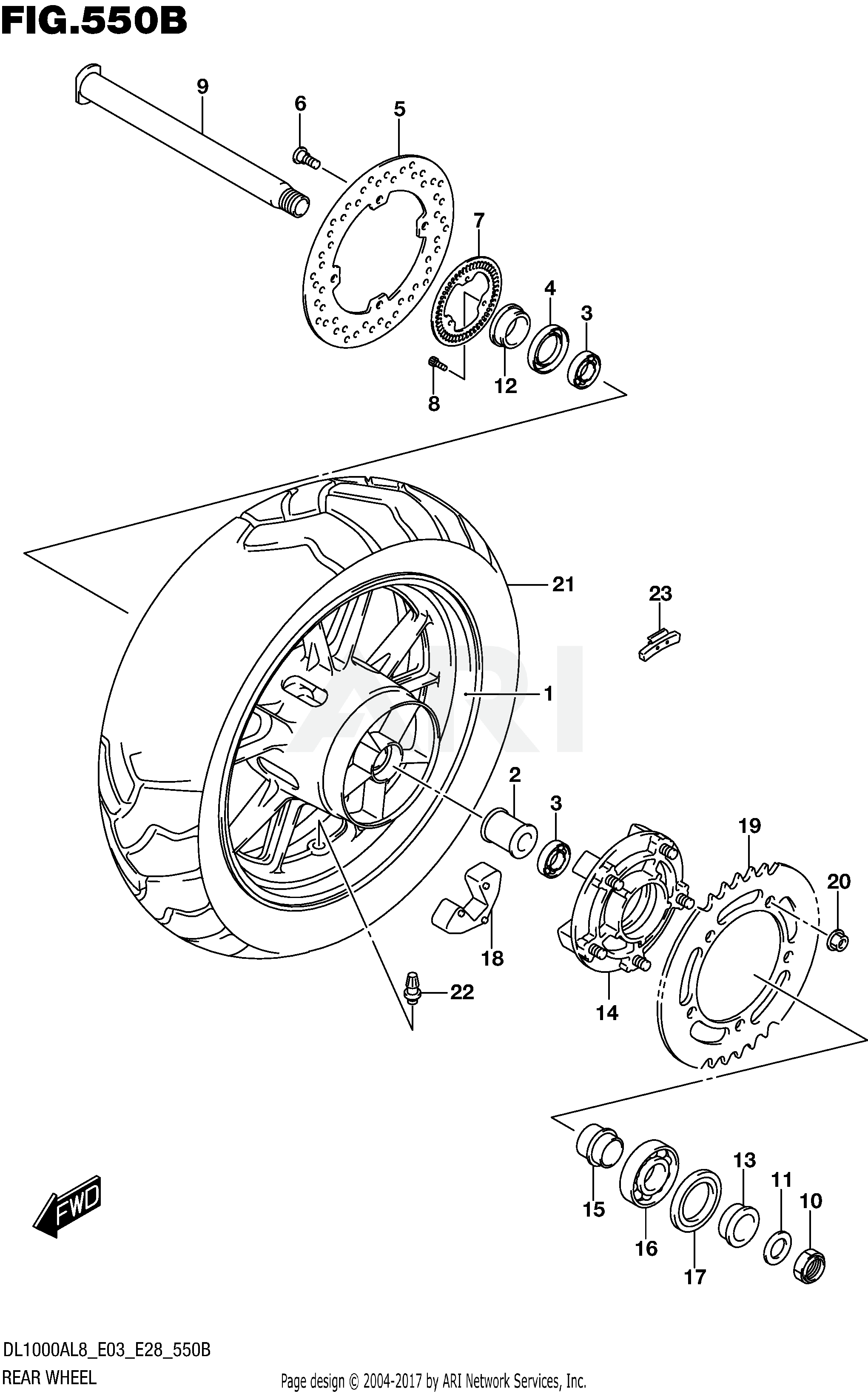 REAR WHEEL (DL1000AL8 E28)