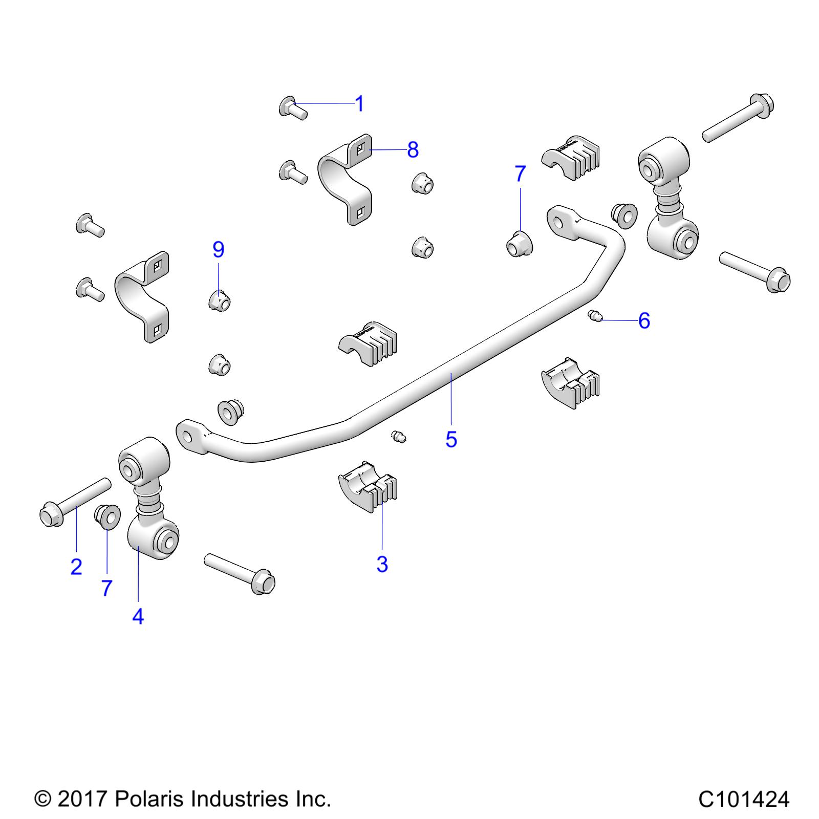 SUSPENSION, STABILIZER BAR, FRONT - A18HZA15B4 (101424)