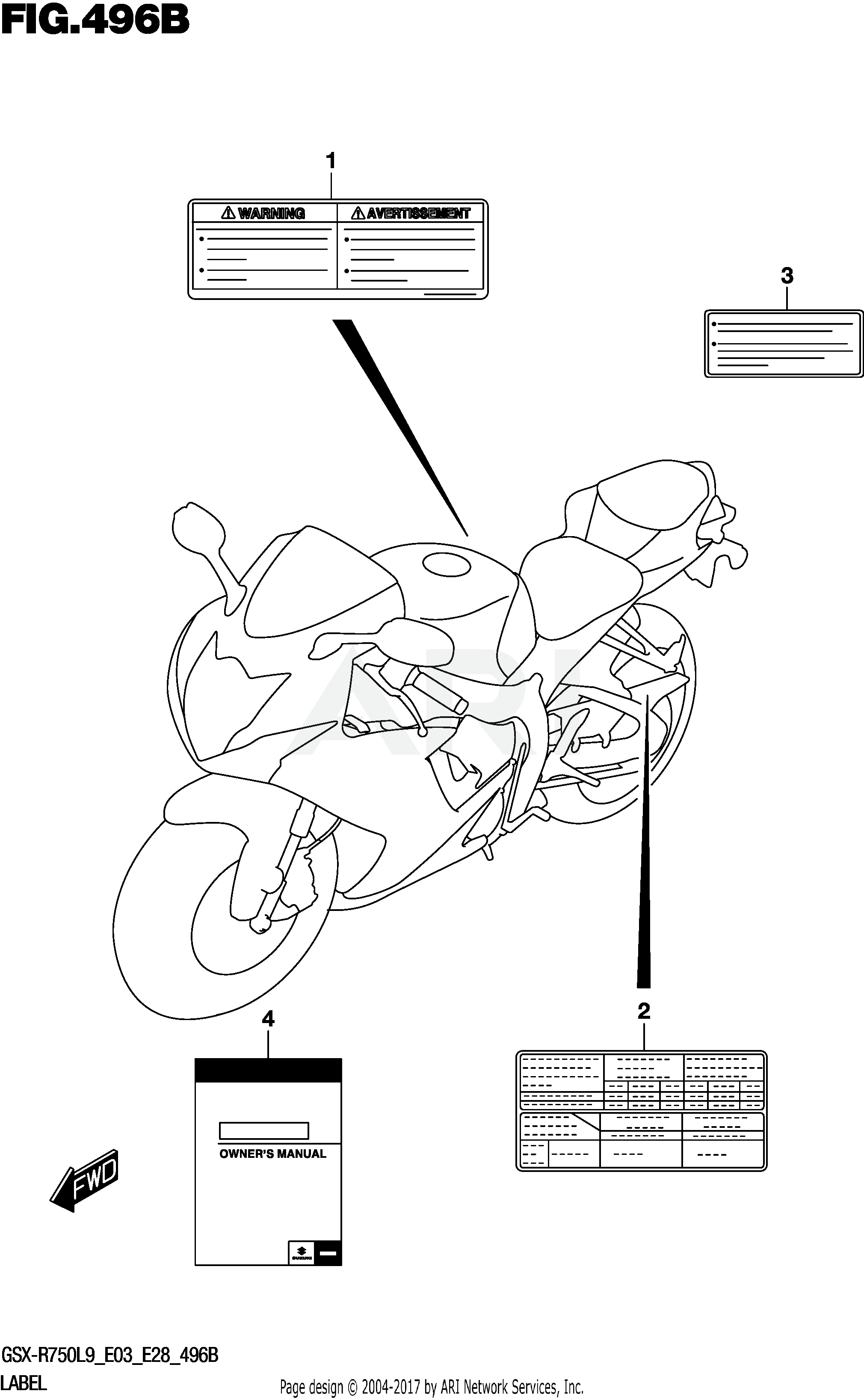 LABEL (GSX-R750L9 E28)