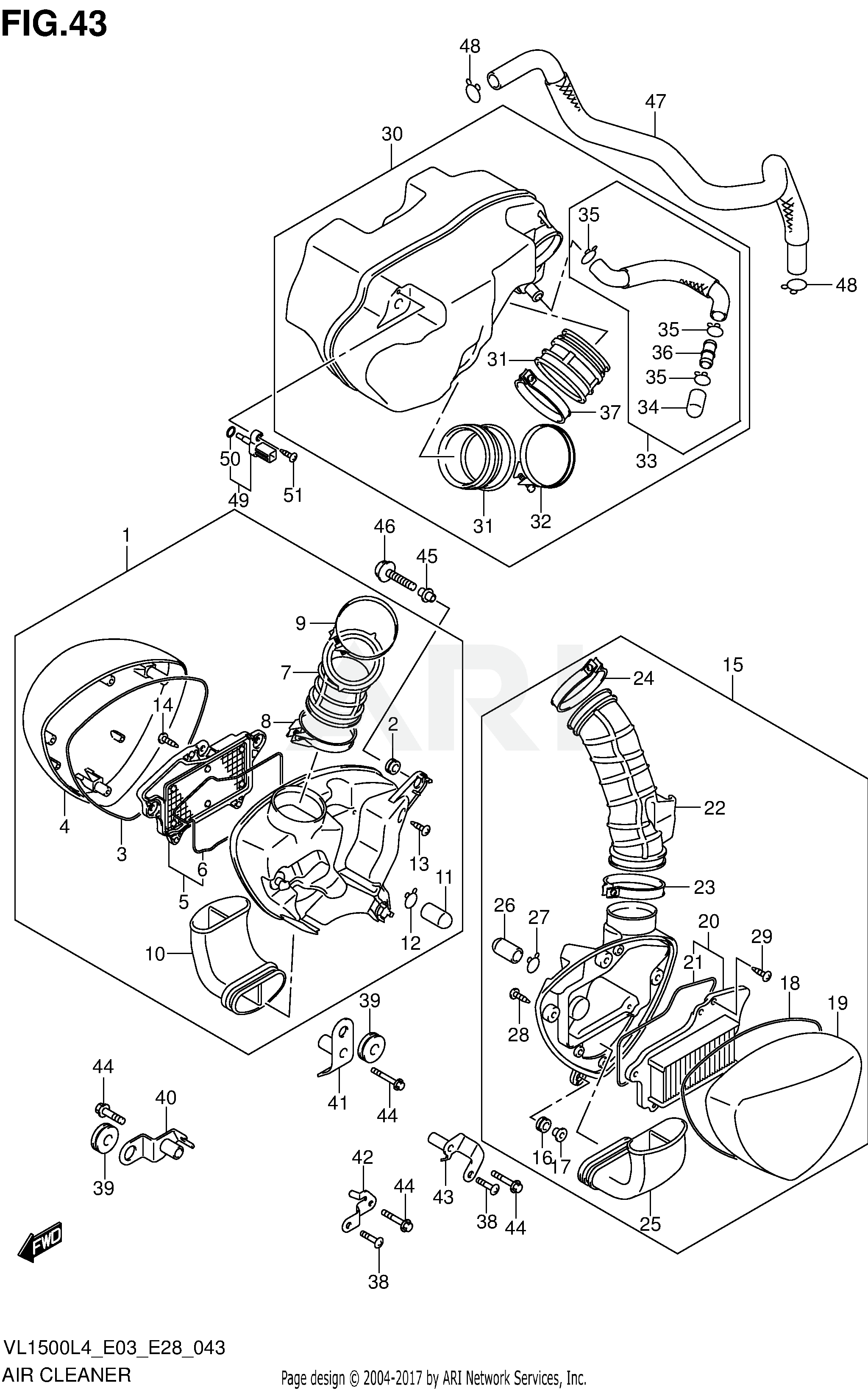 AIR CLEANER (VL1500L4 E28)