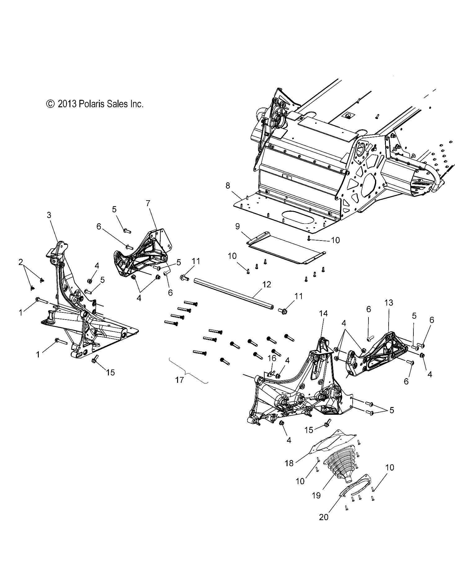 CHASSIS, BULKHEAD ASM. - S14CS5BSL/BEL (49SNOWCHASSISFRT14550)