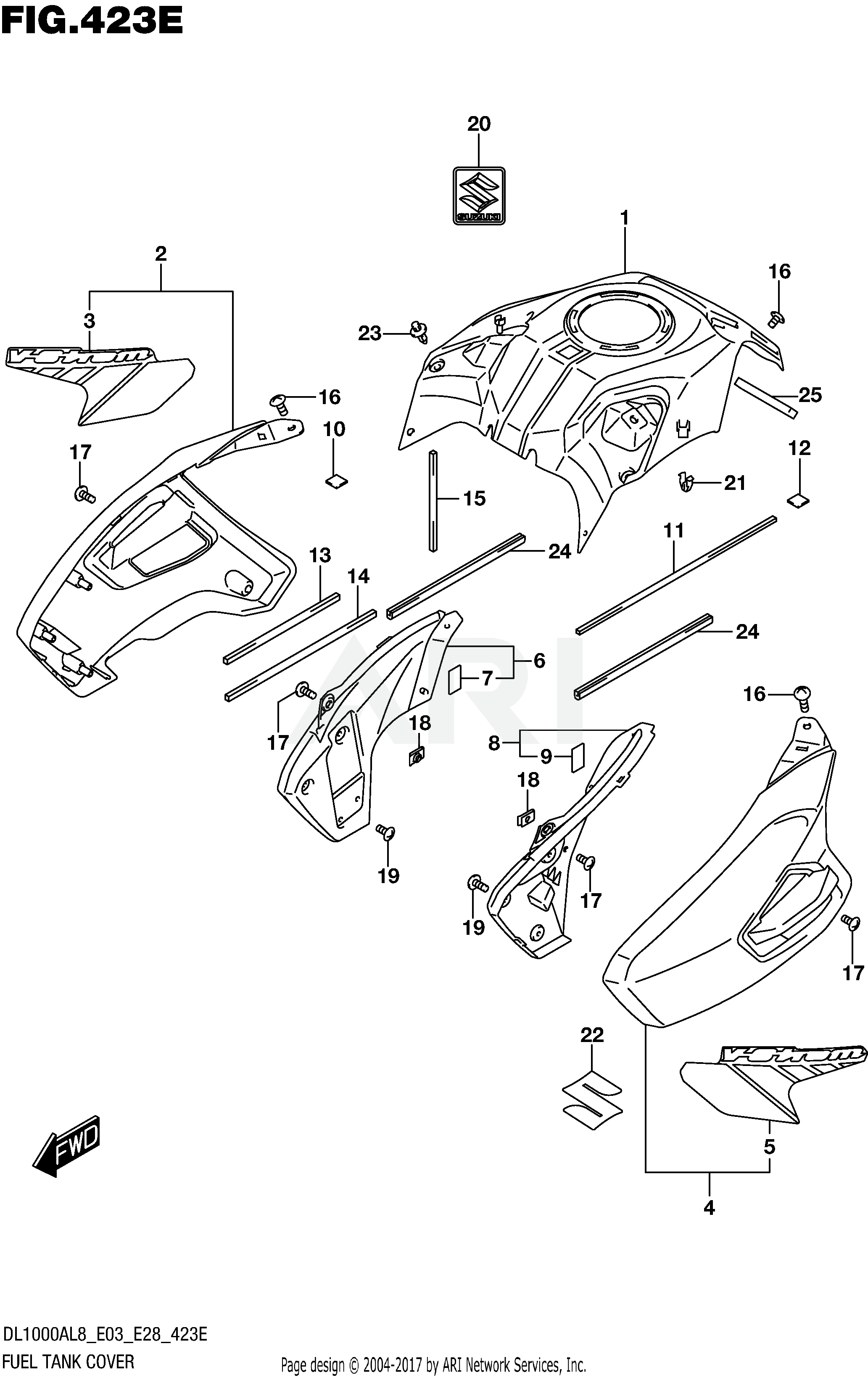 FUEL TANK COVER (DL1000AL8 E33) (FOR YU1)