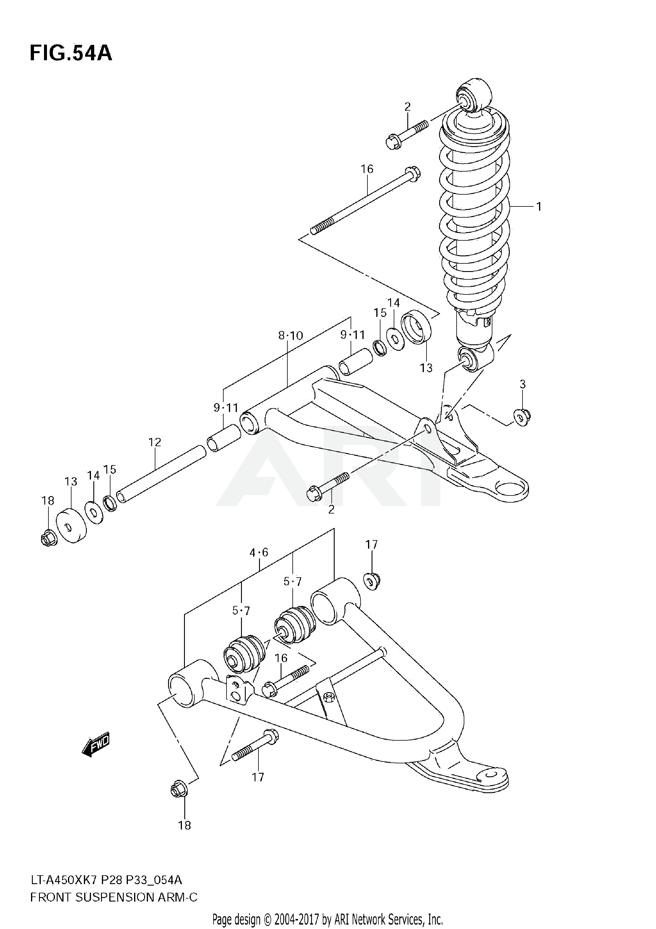 FRONT SUSPENSION ARM (MODEL K8/K9/L0)