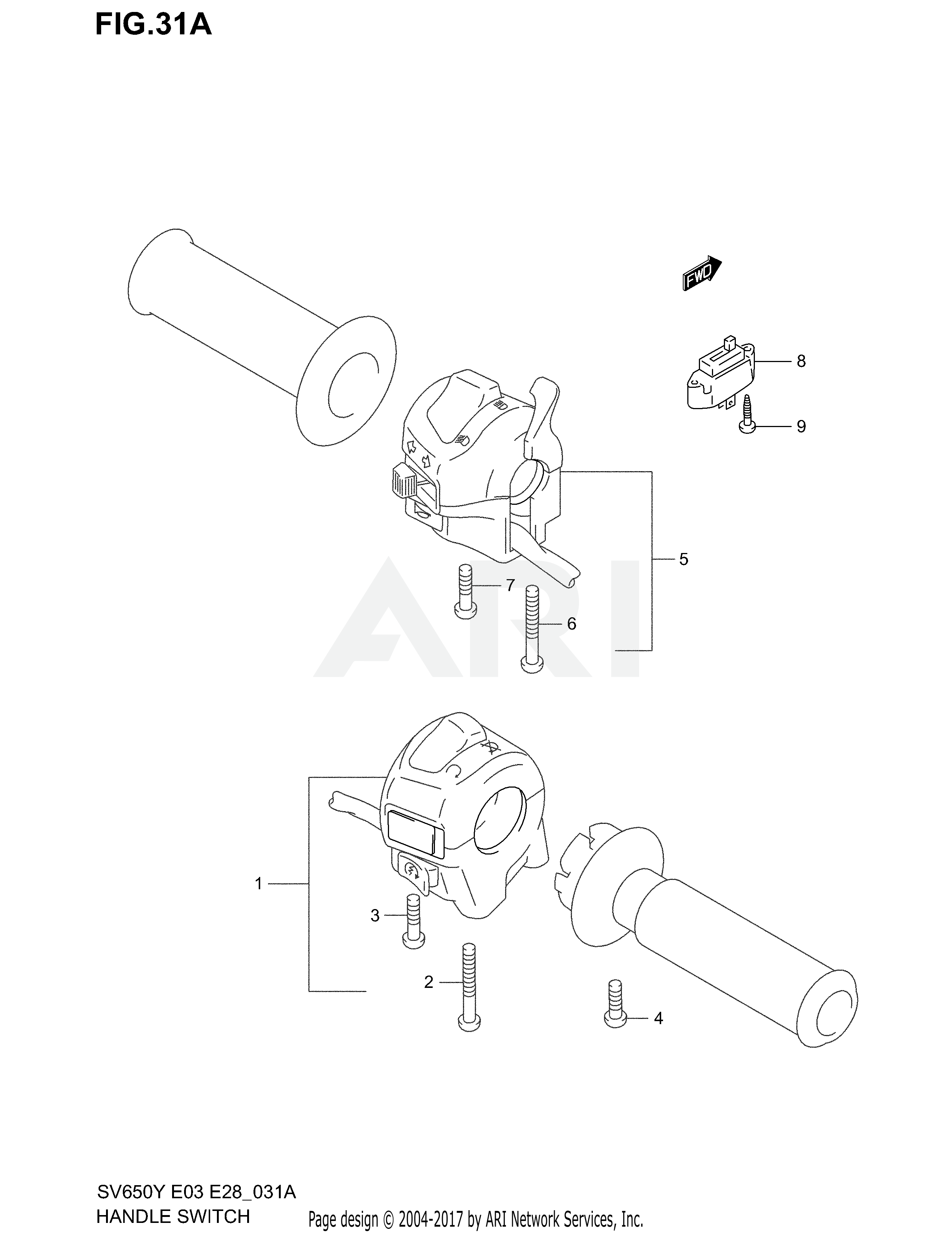 HANDLE SWITCH (SV650SX/SY/SK1/SK2)