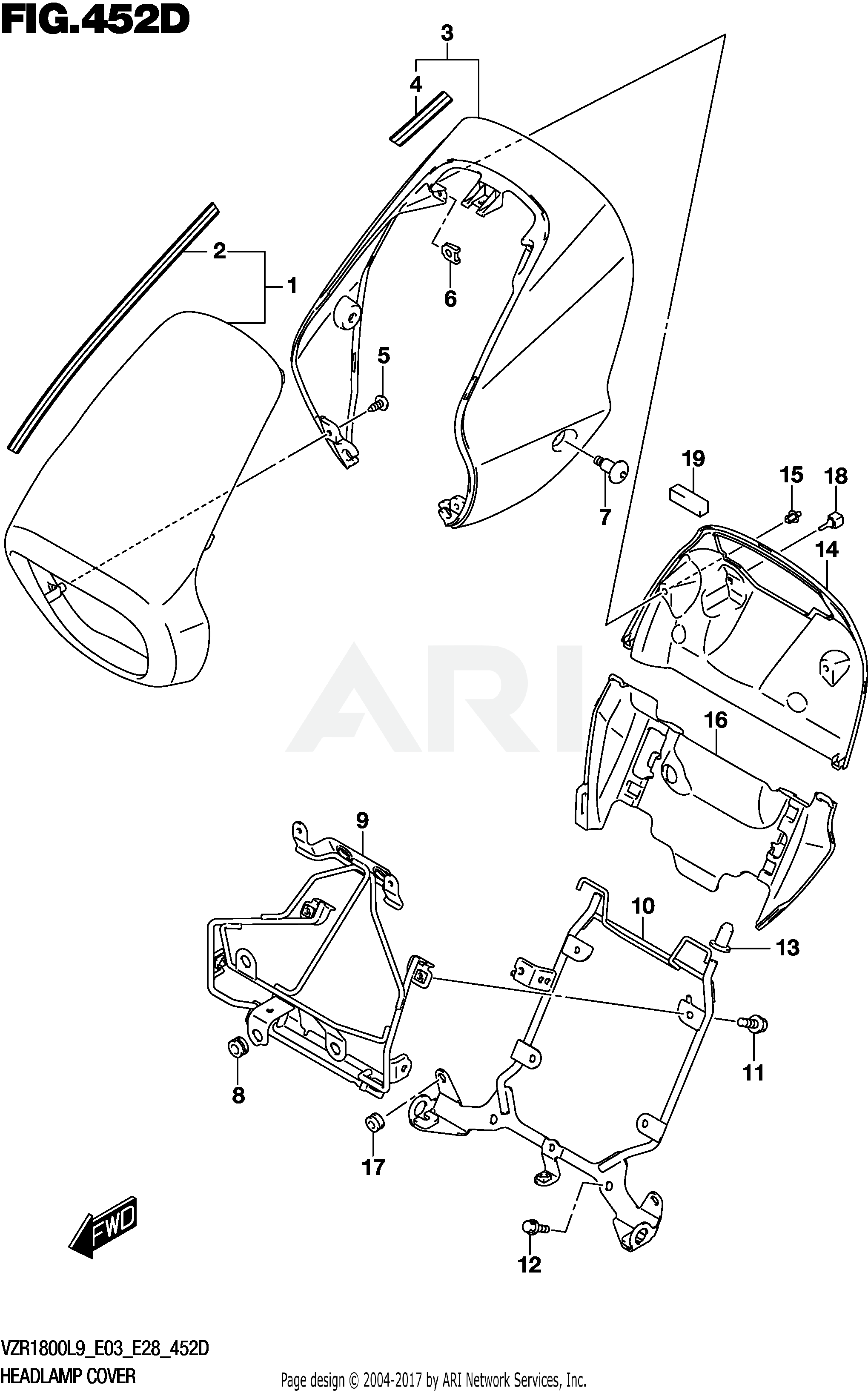 HEADLAMP COVER (VZR1800BZL9 E28) (AJP)